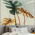 thumbnail image 2 of JEUXUS Wall Art Original Designed Tropical Plants Pictures, Minimalist Watercolor Painting Palm Monstera Green Leaf Painting, 2 of 6
