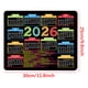 thumbnail image 3 of Alfombrilla de Ratón con Calendario 2026 | Alfombrilla de Escritorio Grande con Planificador Anual | Base de Goma Antideslizante | Superficie Lisa para Ratón Óptico, con Cable E Inalámbrico | Diseño, 3 of 6