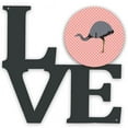 thumbnail image 1 of Carolines Treasures BB7923WALV 11.5 x 11.75 in. Rhea Pink Check Metal Artwork Love Wall Decor, 1 of 2