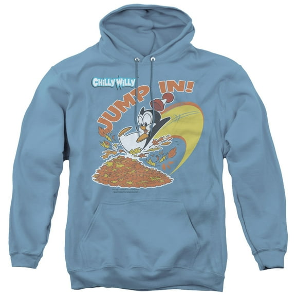 Chilly Willy Jump In Adult Pullover Hoodie Sweatshirt Carolina Blue Carolina Blue