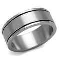 thumbnail image 1 of Alamode TK2389-10 Men High Polished Stainless Steel Ring with Epoxy in Jet - Size 10, 1 of 1