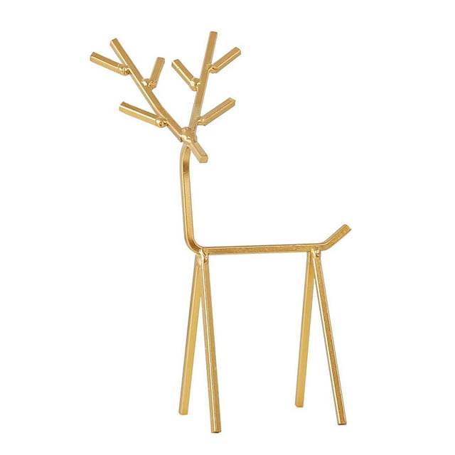 Miangastore 1Pc Creative Deer Jewelry Rack Iron Art Earrings Necklace Ring Display Rack