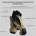 thumbnail image 4 of Guantes fríos para hombre, otoño e invierno, para ciclismo, anticongelantes, cálidos, con forro polar, gruesos, eléctricos, para motocicleta, para esquí al aire libre para mujer, 4 of 6