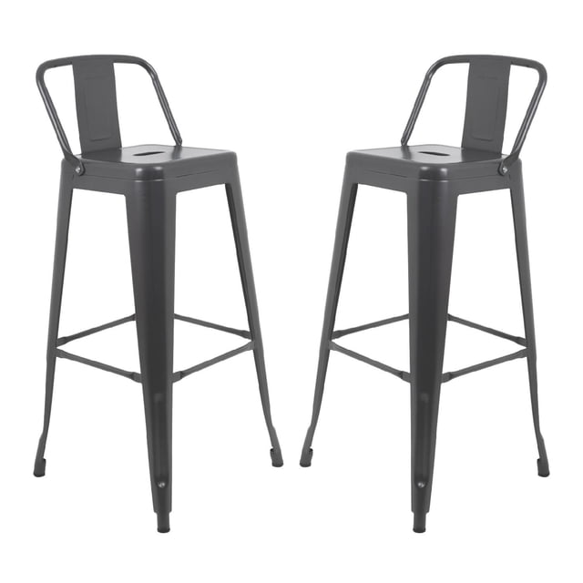 Silla Tolix Acero Metalica Con Descansabrazos gris KingsHouse COMBO-KH-94