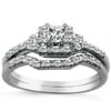 1/2 Carat Diamond 14kt White Gold Bridal Set