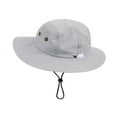 thumbnail image 3 of Huowey Toddler Kids Sun Hats Toddler Swim Beach Pool Hat Kids Upf 50+ Wide Brim Chin Strap Adjustable Summer Safari Hat,Grey,3-4 Years, 3 of 3