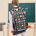 thumbnail image 7 of FORMRS Unisex School Backpack 17" Student Travel Bag with Laptop Compartment, Square Harmony, 7 of 7