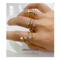 thumbnail image 3 of Stone Index Finger Ring Opening Adjustable Large Diamond Ring, 3 of 4