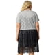 thumbnail image 5 of Women's Plus Size Shrug Cardigan Lace Allover Open Front Short Sleeve Crop Bolero Jacket Grey 4X, 5 of 7