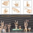 thumbnail image 2 of Figura de mano izquierda/derecha articulada oponible seccionada de madera de 7 pulgadas, modelo de mano de maniquí para dibujar, dibujar y pintar (mano izquierda + derecha), 2 of 5