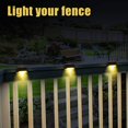 thumbnail image 2 of Luces solares para terraza: 12 luces solares para escalones, luces solares para vallas de bronce, resistentes al agua para caminos al aire libre, patio, escaleras, escalones y vallas. (caliente. Afortunado Sencillez, 2 of 5