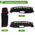 thumbnail image 4 of Cubierta del tablero para Ford Bronco SUV 2021-2025, alfombrilla de cubierta del tablero, consola central, alfombrilla de poliéster negro rojo, 1 pieza, 4 of 7