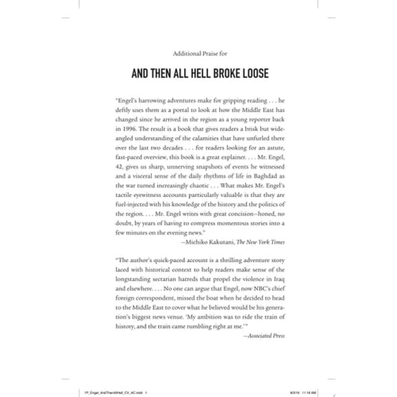 Pre-Owned And Then All Hell Broke Loose: Two Decades in the Middle East (Paperback) 1451635125 9781451635126