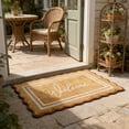 thumbnail image 4 of Natural Wave Edges Welcome Fiber Doormat, 40x60cm Durable Scraper Mat for Indoor Outdoor Entryway, 4 of 6