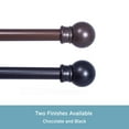thumbnail image 6 of Kenney Fiona 48-84 Inch Adjustable Café Curtain Rod, Petite 7/16 Inch Dia., Chocolate Brown, 6 of 6