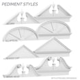 thumbnail image 3 of Ekena Millwork 26"W x 10-1/2"H x 2-3/4"P Eyebrow Architectural Grade PVC Pediment, 3 of 12