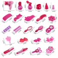 thumbnail image 2 of Kids Girls Pretend Play Toys Make Up Kit Hair Styling Set Including Hair Dryer Comb Curler Scissors Mirror Kit, 2 of 4