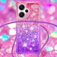 thumbnail image 4 of Funda para Xiaomi Redmi Note 13 Pro Plus 5G Brillantina Líquida Divertida Reluciente y con Cristales en Movimiento Cuerpo Cruzado con Cordón Ajustable, 4 of 5