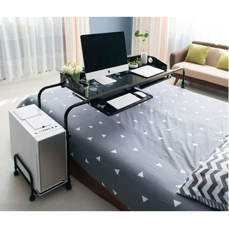 Metro Mobile Lab Table - Height Adjustable Mobile Overbed Table 55''Laptop Table Cart