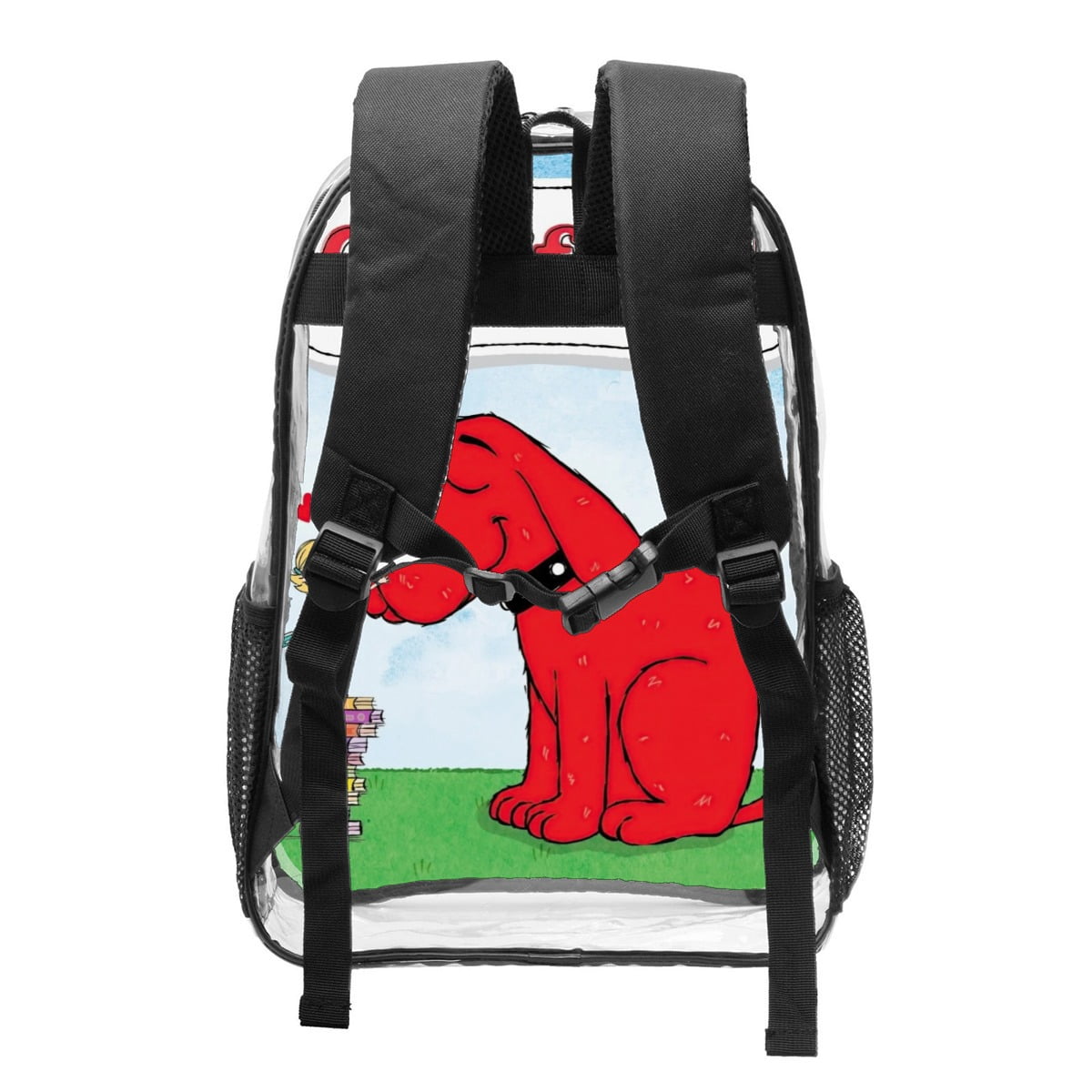 Clifford The Big Red Dog Pattern Transparent Backpack Lightweight And fashionable Showcasing Personality And Leading The Trend