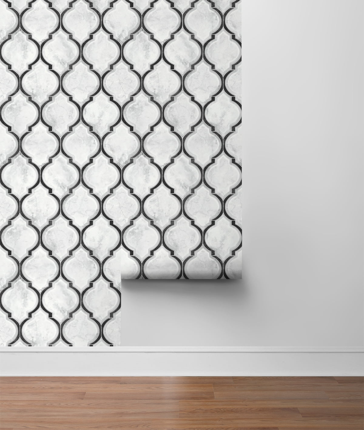 NextWall Marbled Ogee Peel and Stick Wallpaper