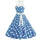 thumbnail image 4 of Puntoco Vestidos Mujer Verano Moda Mujer Corte Contraste Cuello Alto Lunares Vestido Grande, 4 of 5