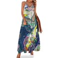 thumbnail image 1 of Vestido sin mangas para mujer, superventas, abstracto, colorido, pastel, tazas, mascarillas, camisetas, almohadas, moda mujer, 1 of 7