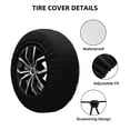 thumbnail image 2 of Sikiie Space Sleeping Panda PVC Leather Spare Tire Wheel Cover Spare Tire Cover, for Car Truck SUV Camper Trailer Universal Fit(14-17in)-15 inch, 2 of 6