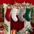 thumbnail image 7 of Behome 4 Pack Christmas Stockings, 18" Colorful Knitted Stockings for Christmas, Xmas Hanging Stockings for Family Christmas Decorations (Red, White, Gray, Green), 7 of 7