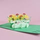 Obtenez Bien Bientôt Carte Sympathie Pop Up Cartes Fleurs Guérison Floral 3D Cartes de Voeux Carte Postale – image 2 sur 5