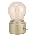 thumbnail image 2 of VIFER Bulb Lamp Creative Retro LED Night Light USB Rechargeable Bedside Desk Bulb Lamp(Gold), 2 of 8