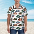 thumbnail image 2 of Fotbe Pirate Hats Camisa Hawaiana para Hombre Unisex – Camisa Casual de Verano con Botones de Manga Corta de Algodón y Lino,Large, 2 of 7