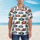 thumbnail image 2 of Balery Pirate Hats Camisas hawaianas de manga corta para hombre, camisas playeras de corte holgado, camisas de vacaciones con botones,X-Large, 2 of 7
