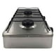 thumbnail image 3 of Parrilla Estufa De Acero Inoxidable Con 2 Quemadores Gas LP Para Sobreponer Besthelg 23451, 3 of 6