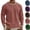 Pink, variant on HAJWOH Men's Cotton Long Sleeved Lightweight Soft Athletic Crew Neck Gym Tops for Running Lounging Basic Shirts