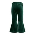thumbnail image 3 of KAUOD Girls Velvet Flare Pants Elastic Waist Trendy Wide Leg Bell Bottom Pants Spring Fall Comfy Casual Sweatpants, 3 of 4