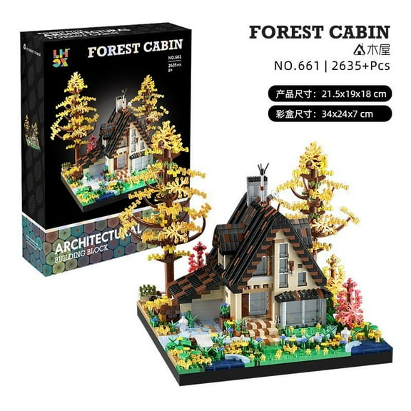 Autumn Forest Villa Building Blocks, Creative Villa building Block toys, Collectible building Block toys (2,635 pieces)