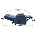 thumbnail image 4 of Resenkos Oversized Dual Motor Power Lift Recliner, 25" Wide Seat, Massage & Heat, 350lb Capacity, Chenille, Royal Blue, 4 of 16