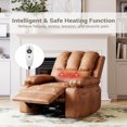 thumbnail image 3 of Danolapsi 22'' Massage Recliner Chair for Adults, Manual PU Leather Recliner with Vibrating and Heating, with Cup Holders and Side Pockets, for Living Room, Bedroom, and Nursery, 3 of 8