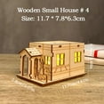 thumbnail image 3 of Light-Up Wooden Christmas Village Houses for Crafts, DIY Handcraft House Assembly Decor Kit to Paint, Luminous Xmas Table Centerpieces, Cabin Crafts Figurines, Perfect for Holiday Party Ornament, 3 of 9