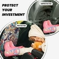 thumbnail image 4 of Fuzoiu Vibrant Leopard In Flowers Print 2 Pack Kick Mat Back Seat Protector With 3 Storage Pockets, Universal Car Seat Back Organizer For Kids Pets, Waterproof Backseat Protector For Most Car, 4 of 8