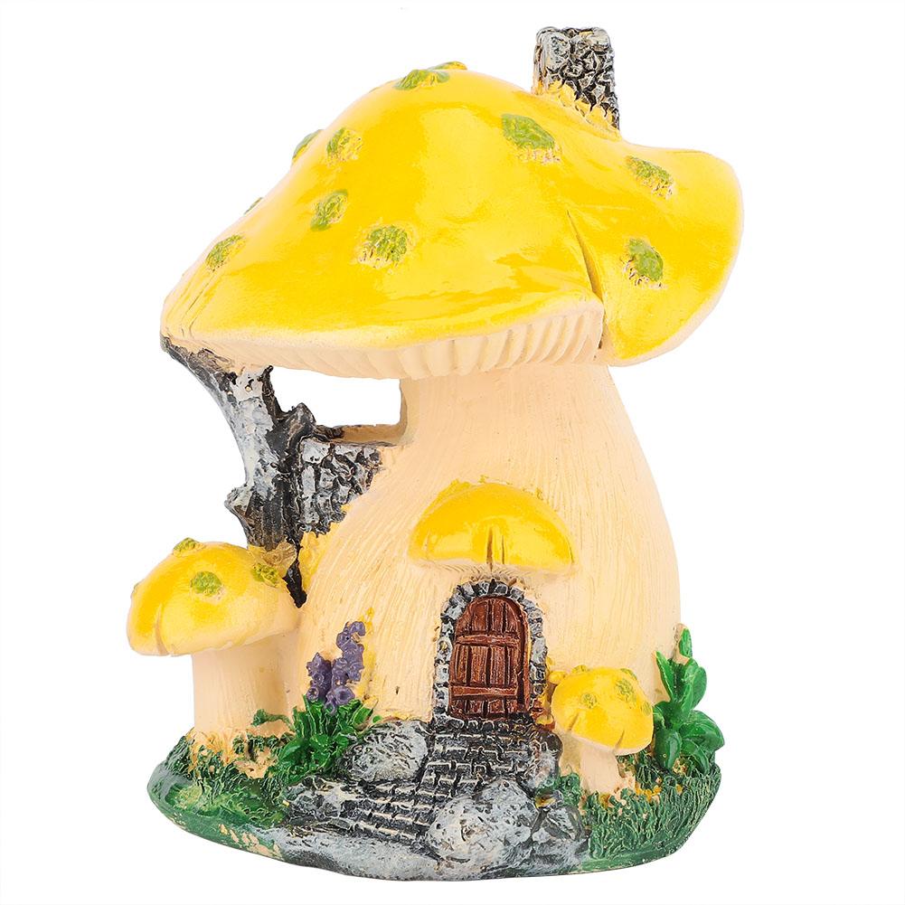 Noref 1Pc Mushroom House Sculpture Lawn Garden Art Decoration Courtyard ...