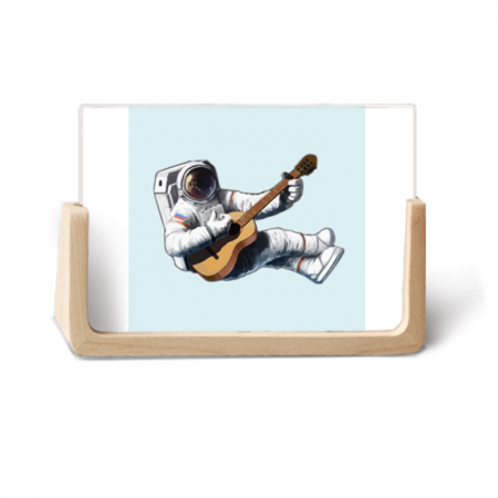 Music Classical Instrument Guitar Astronaut Photo Wooden Photo Frame Tabletop Display