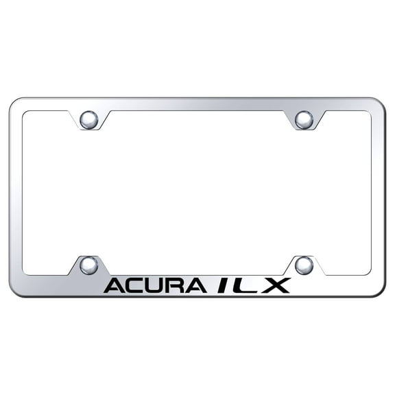 Acura ILX Laser Etched Logo Wide Body License Plate Frame (Chrome)