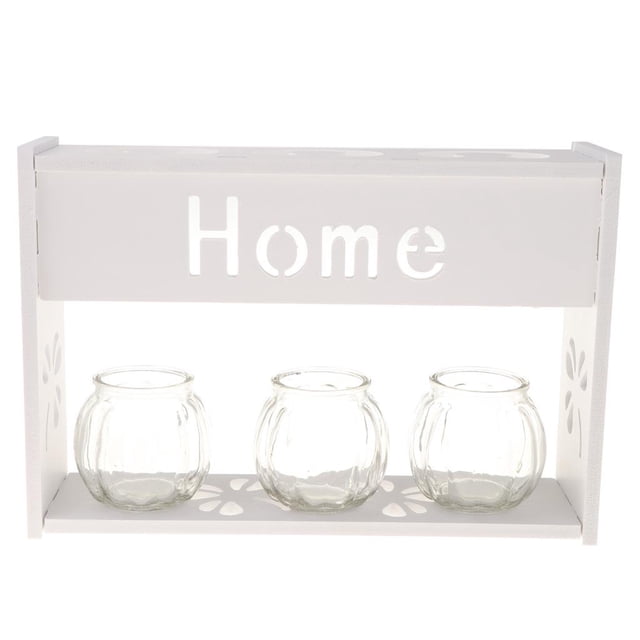 simhoa Plastic Shelf Plant Planter Pot Flower Vase Wall Hanging Window Box Basket Shelf 3 Vase