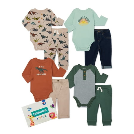 

Garanimals Baby Boys Mix and Match Outfits Kid Pack 8-Piece Sizes 0/3-24 Months