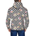 thumbnail image 5 of Zip Up Hoodies for Men - Floral Flower Checkerboard 90s Y2K Long Sleeve Comfrt Men'S Fashion Hoodies & Sweatshirts, Jackets for Men Hoodies Pullover Clothing Clothes with Pouch, 5 of 5