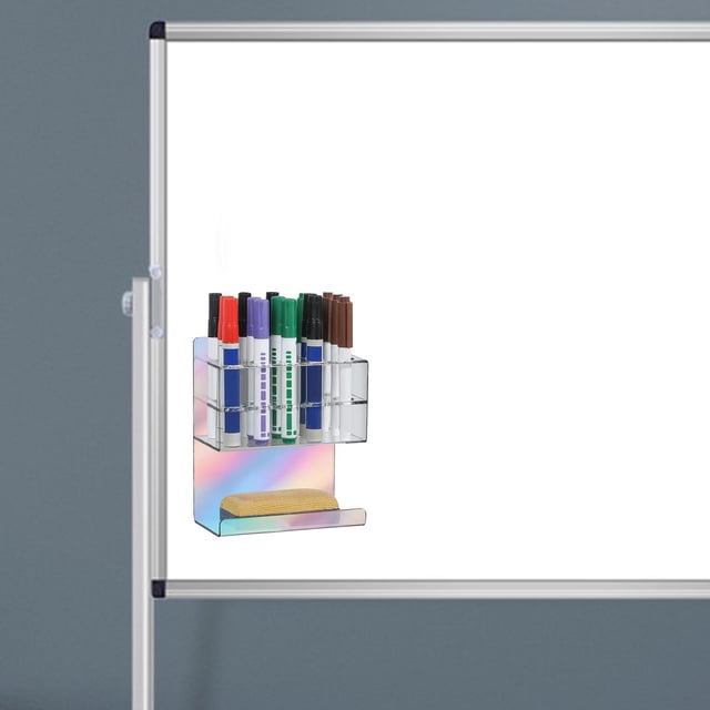 Soporte para rotuladores montado en la pared, accesorios de pizarra blanca, acrílico para adultos, soporte para rotuladores de borrado montado shamjiam Titular de marcador