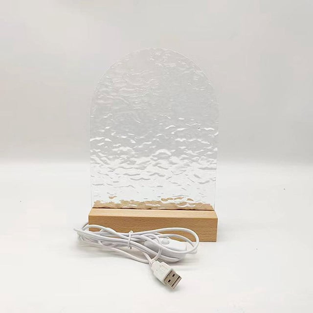 Luz de noche LED única, forma de agua pintada DIY, regalo, decoración de escritorio transparente acrílica, lámpara de noche Doodle para de noch Luz Fernando Luz de noche