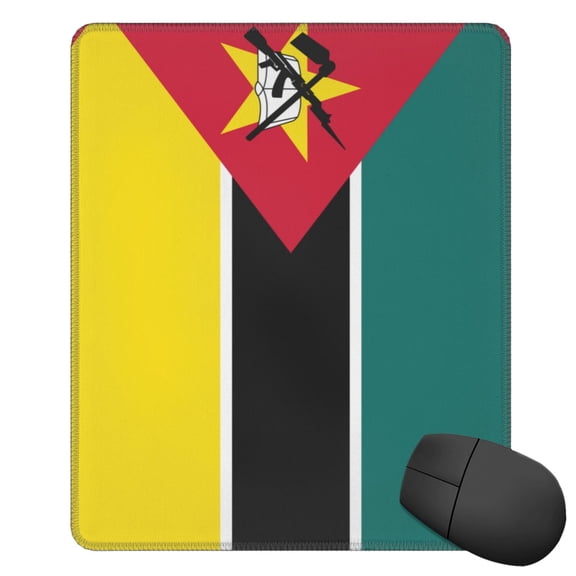 Flag Of Mozambique Mousepad Non-Slip Rubber Base Mouse Mat For Office Home 11.8×9.8inches